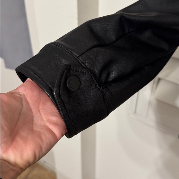 Dockers Faux Leather Jacket Men’s XL Quilt Lined Full Zipper - Picture 4 of 9